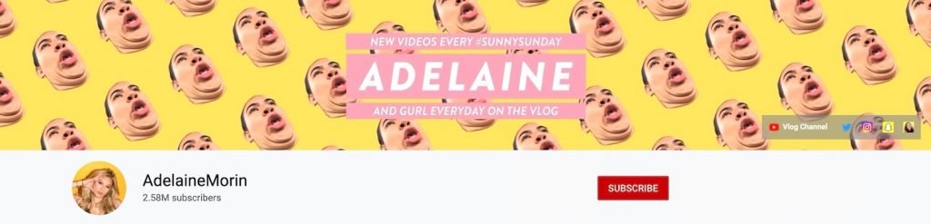 Adelaine Morin Youtube Banner Idea