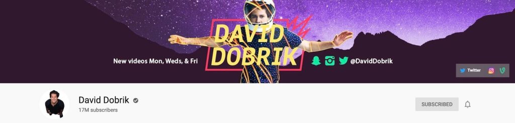 David Dobrik YouTube Banner
