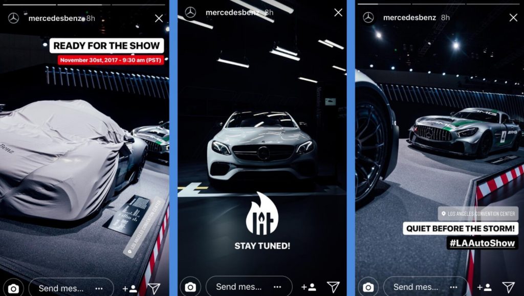instagram story examples from mercedes