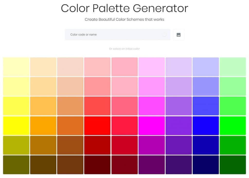 Muzli color palette generator