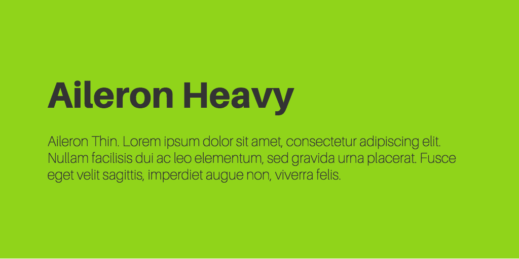 Aileron Heavy & Aileron Light font variant