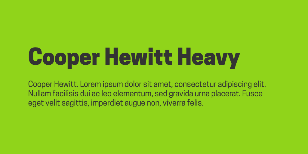 Cooper Hewitt font variant 