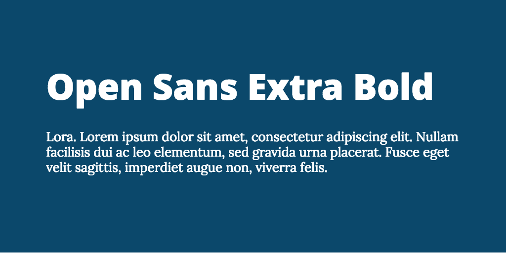 Open Sans & Lora font combination