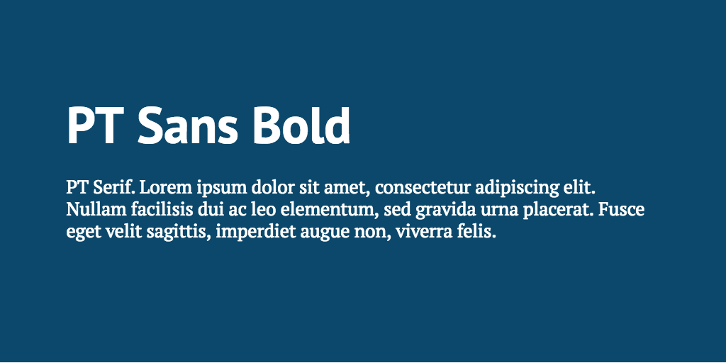 PT Sans & PT Serif font combination
