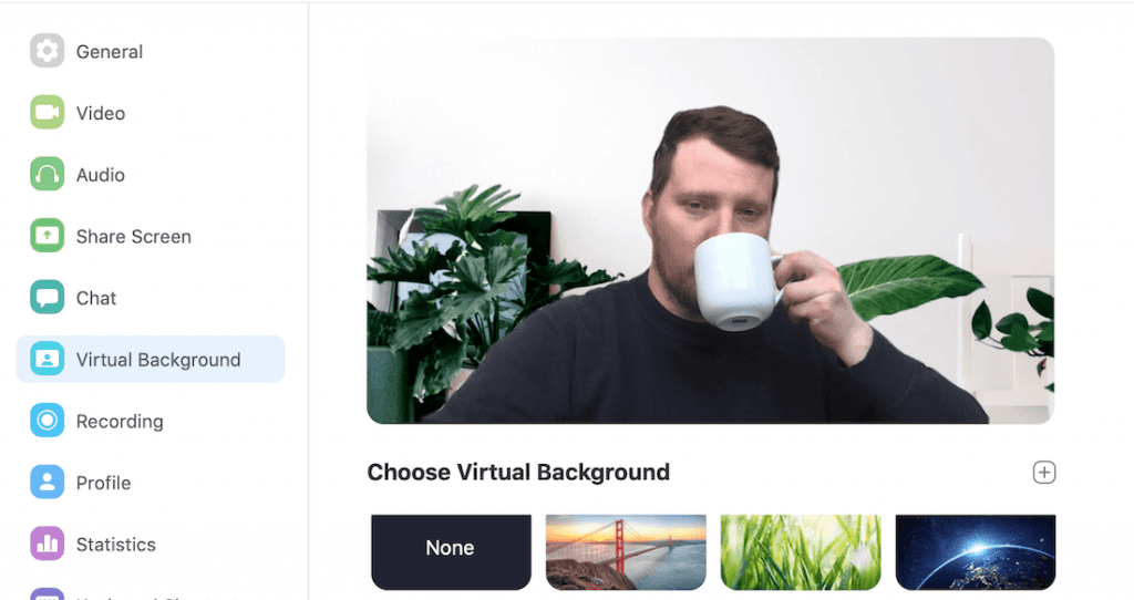 Zoom virtual background office example